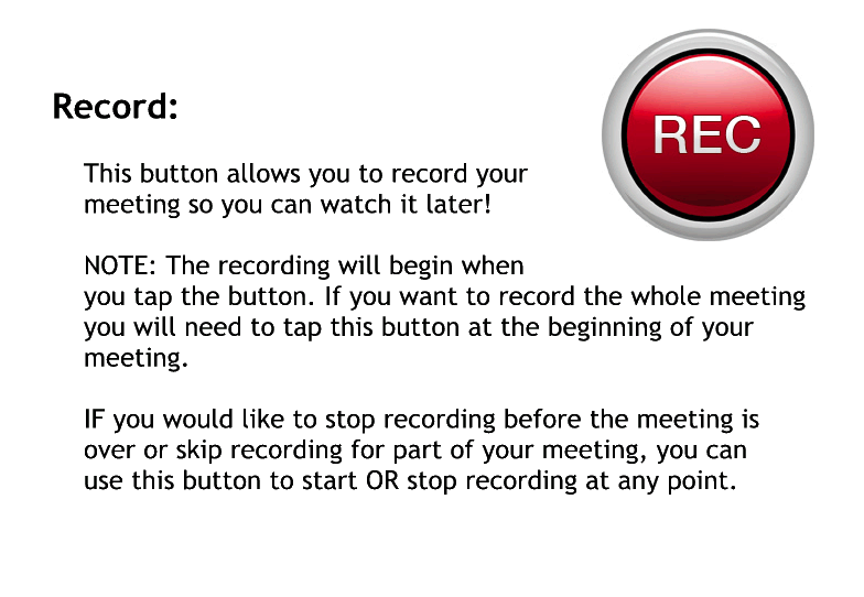 Audio button explanation